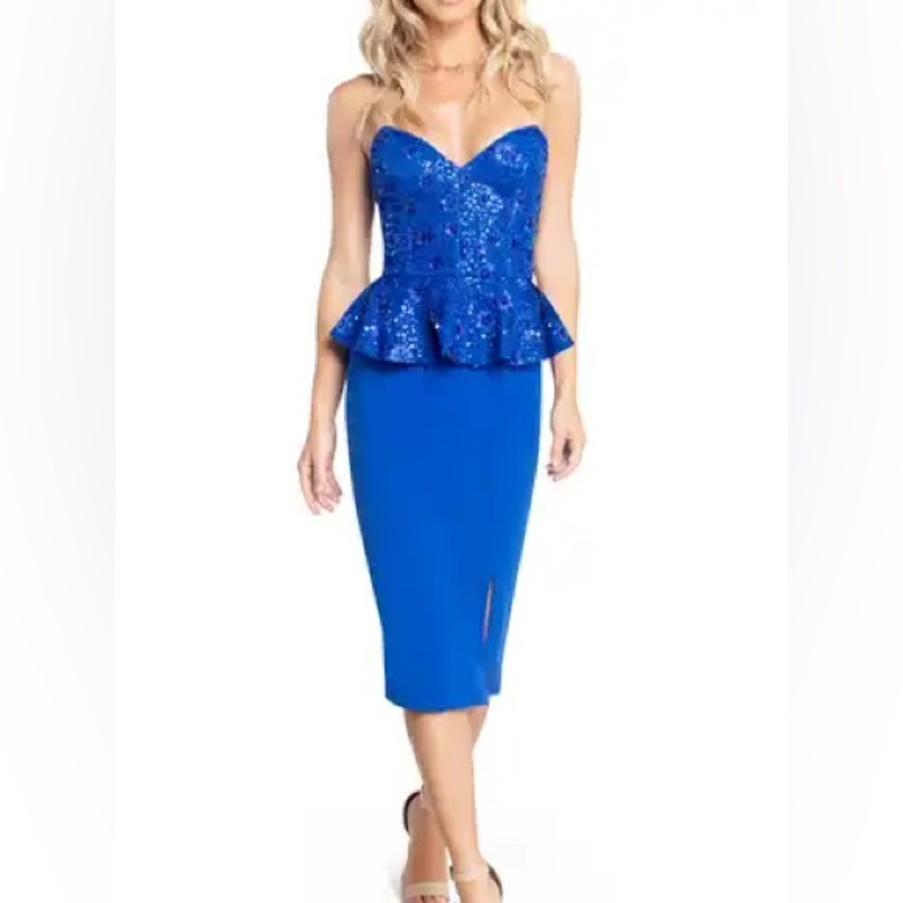 Dress the Population Arabella Embelished Body-Con Dress Size Medium NWOT - Picture 3 of 7